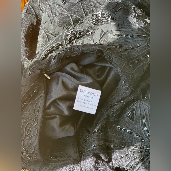 NWT Sue Wong 6 V-Neck Knee-Length Lace & Beaded Dress - Picture 10 of 13